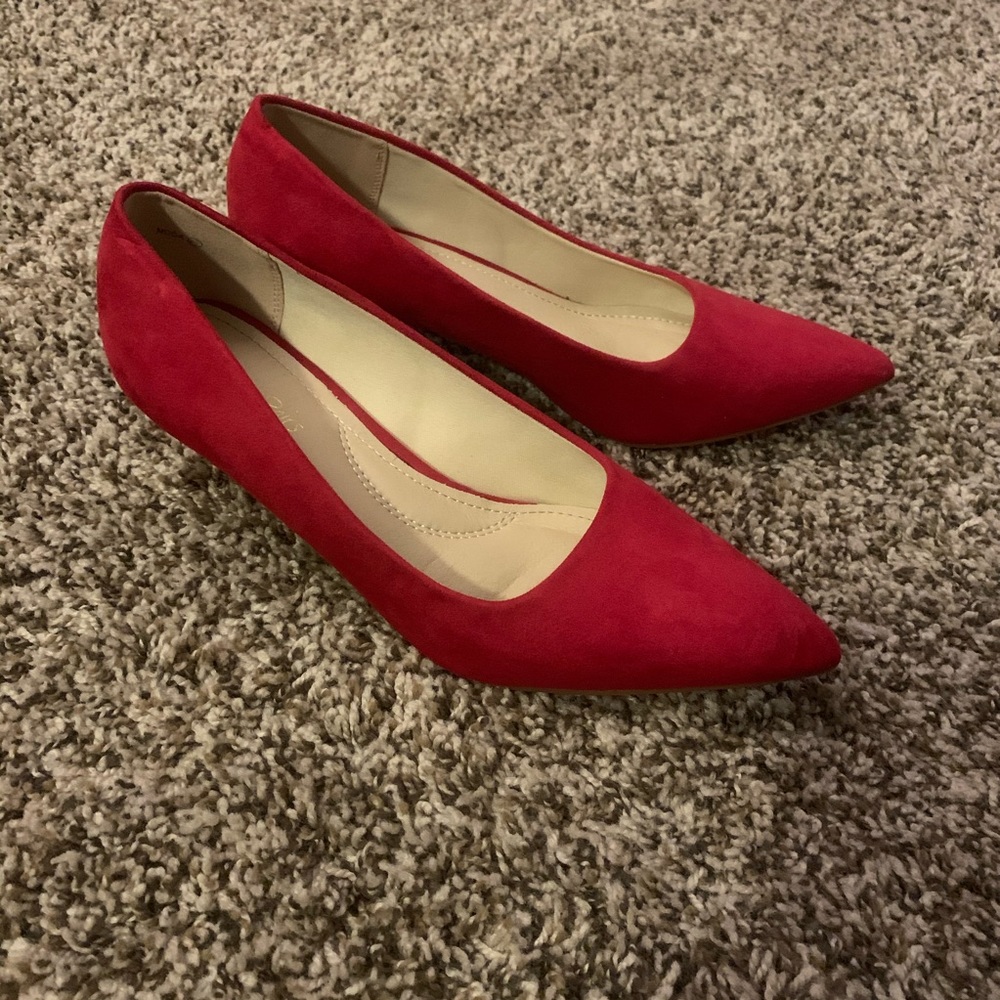 Red low heels